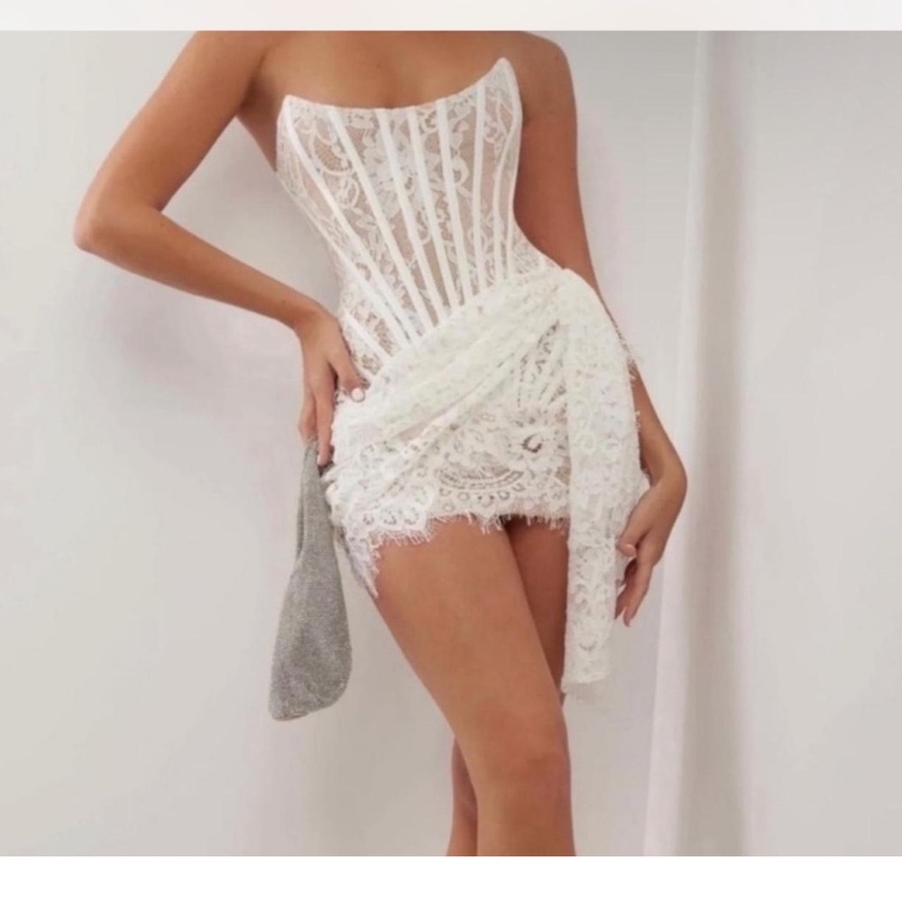 Heiress Beverly Hills Lace Corset Mini Dress